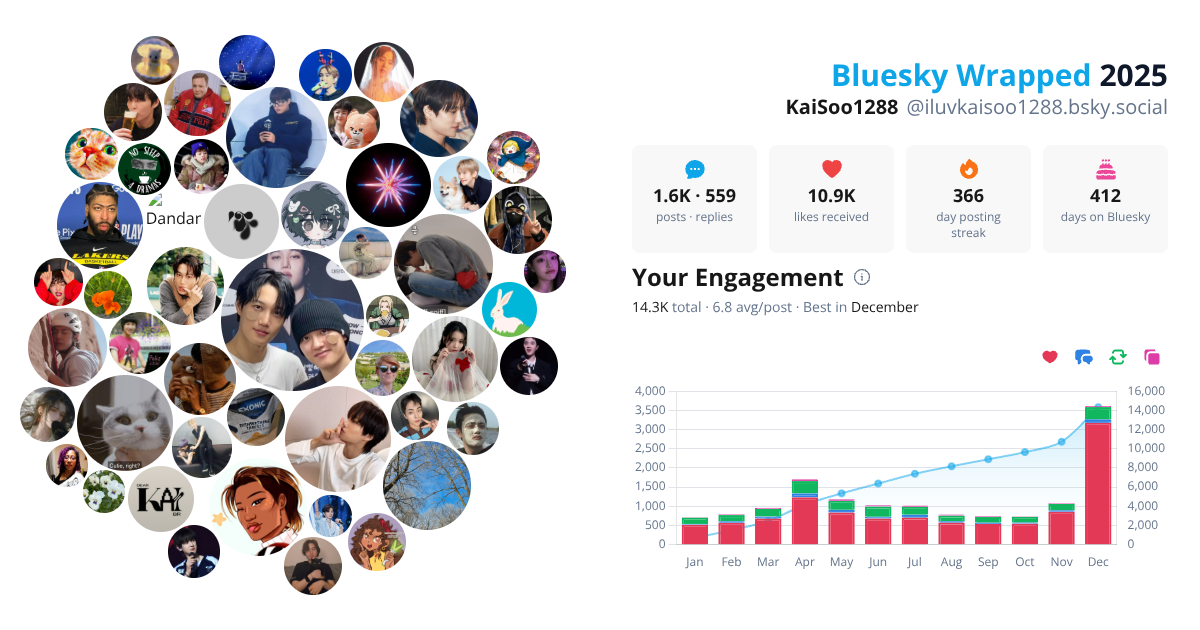 Your Bluesky Wrapped 2025 preview