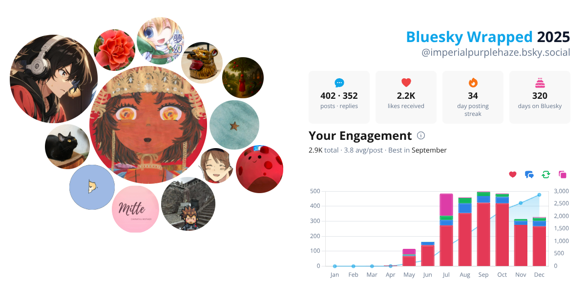 Your Bluesky Wrapped 2025 preview