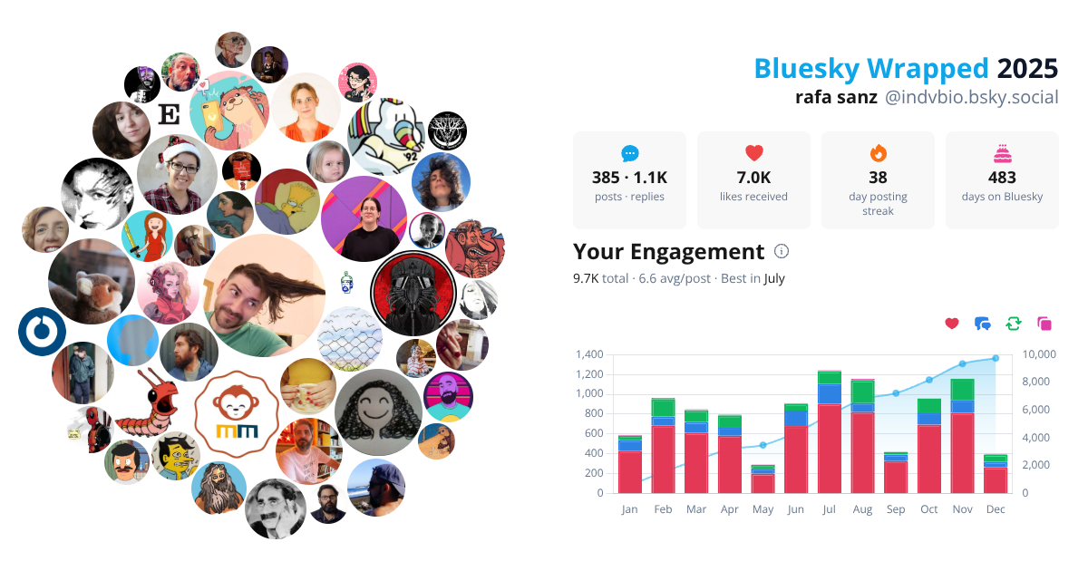 Your Bluesky Wrapped 2025 preview