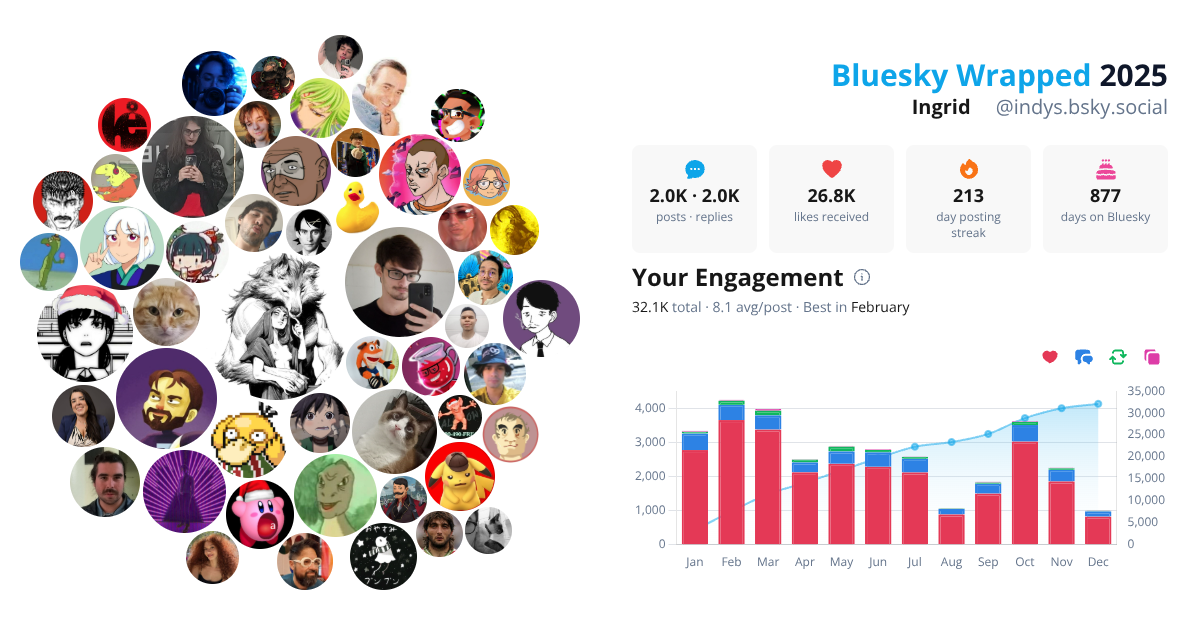 Your Bluesky Wrapped 2025 preview