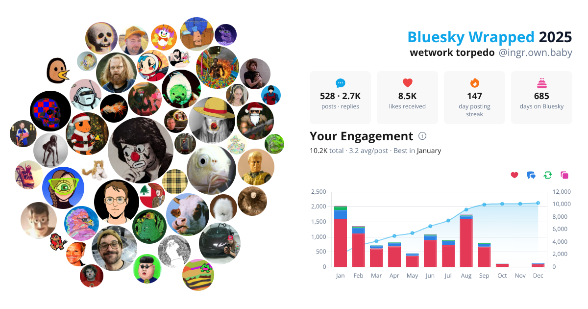 Your Bluesky Wrapped 2025 preview