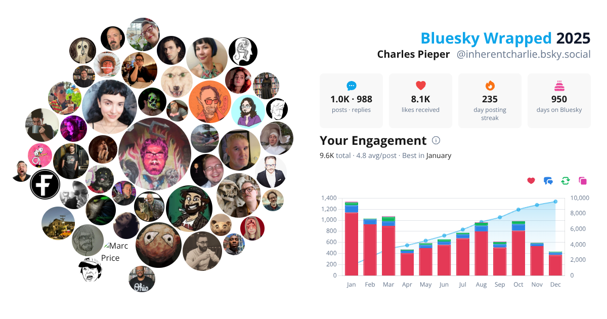 Your Bluesky Wrapped 2025 preview