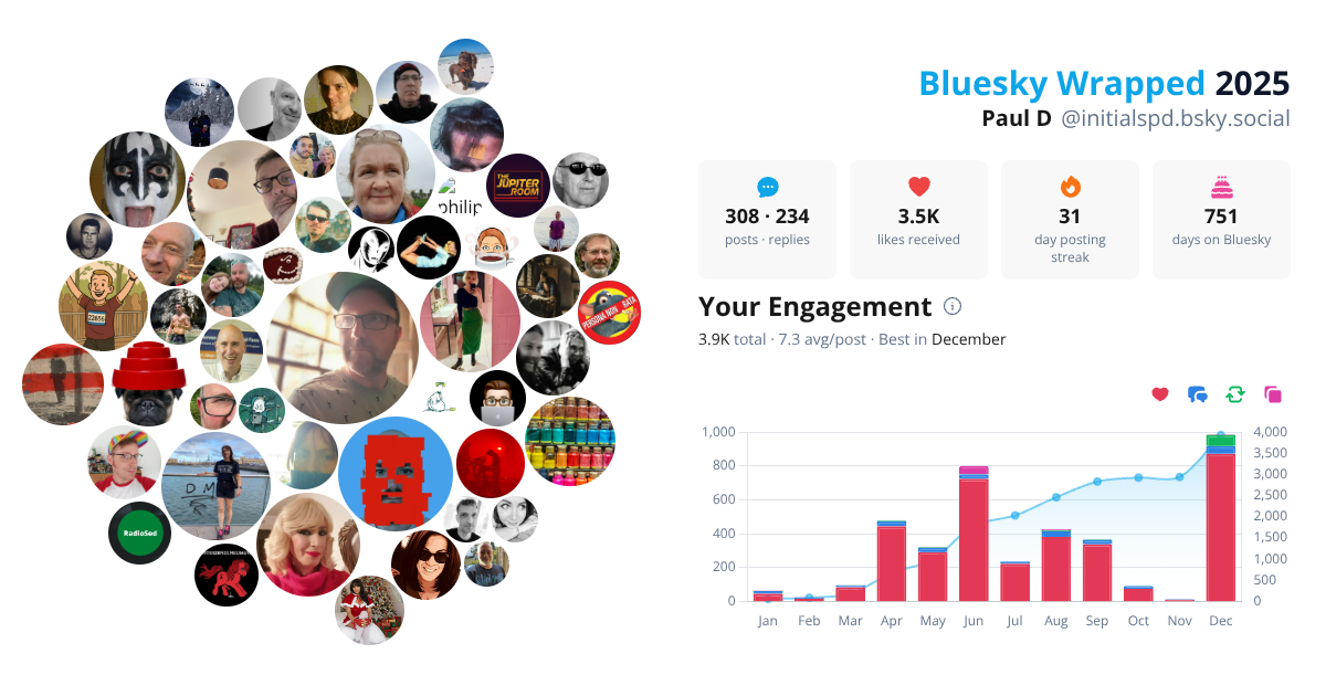 Your Bluesky Wrapped 2025 preview
