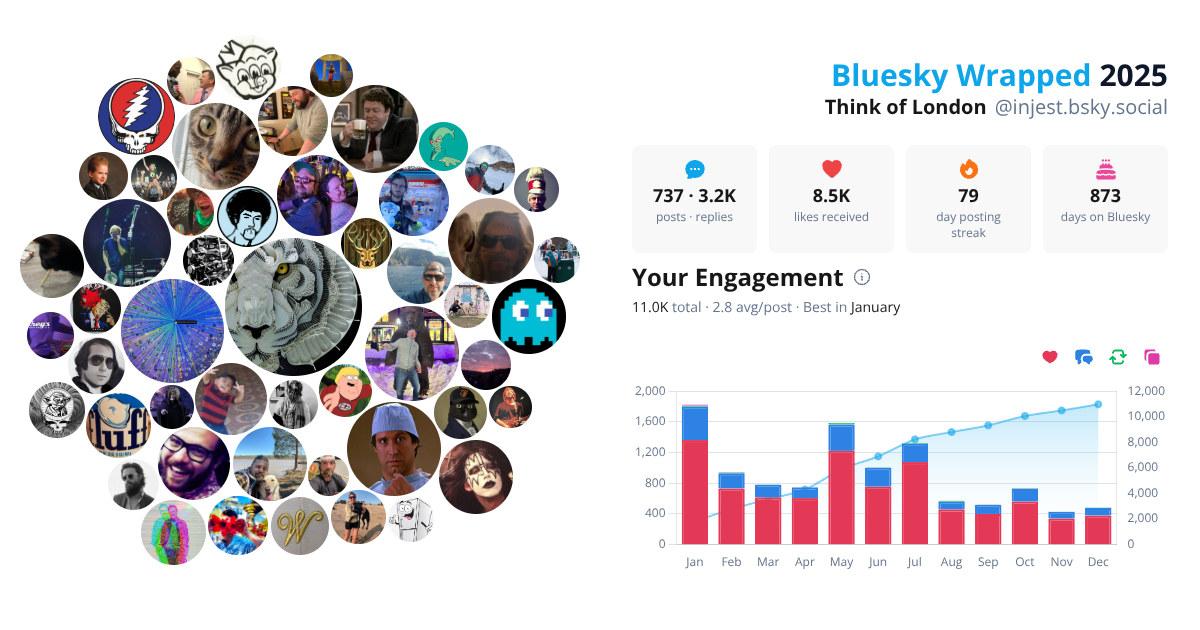 Your Bluesky Wrapped 2025 preview