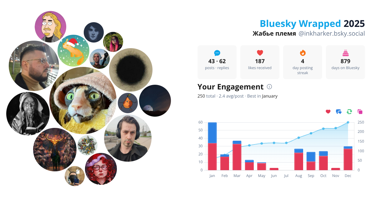 Your Bluesky Wrapped 2025 preview