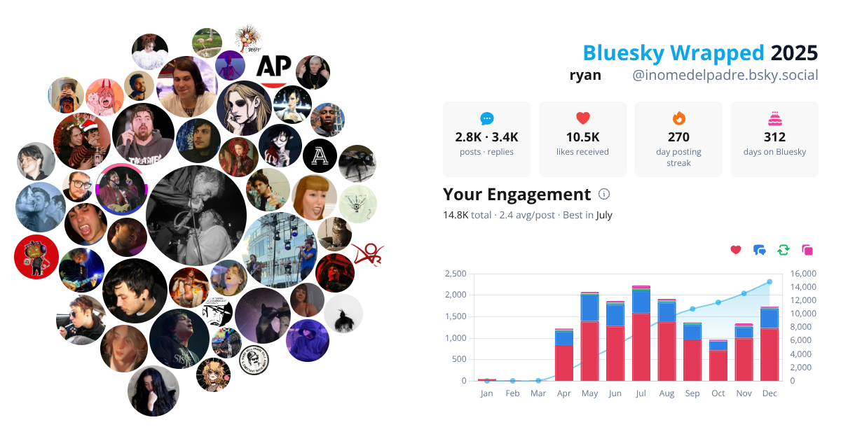 Your Bluesky Wrapped 2025 preview