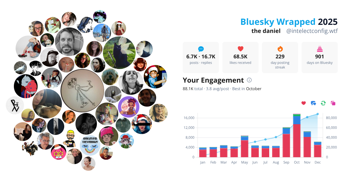 Your Bluesky Wrapped 2025 preview