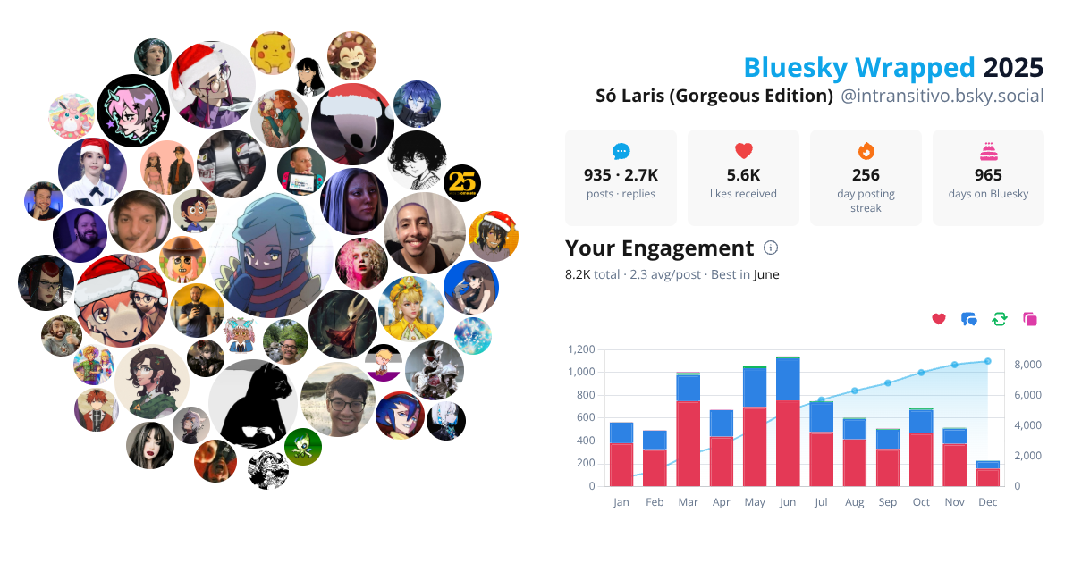 Your Bluesky Wrapped 2025 preview