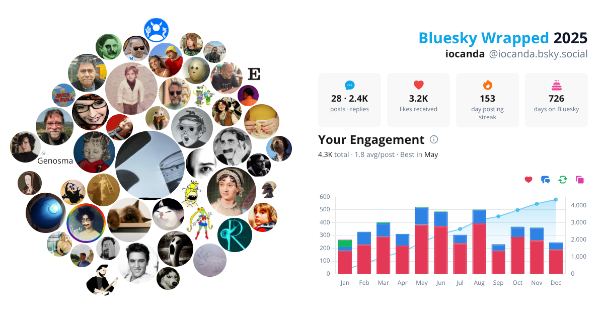 Your Bluesky Wrapped 2025 preview