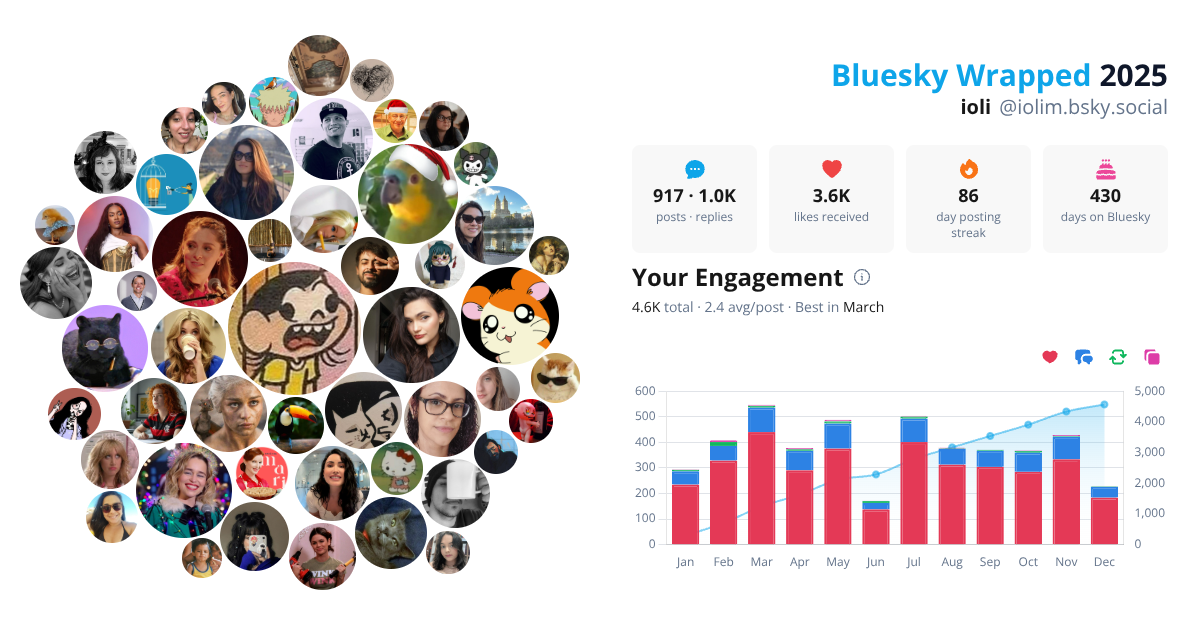 Your Bluesky Wrapped 2025 preview