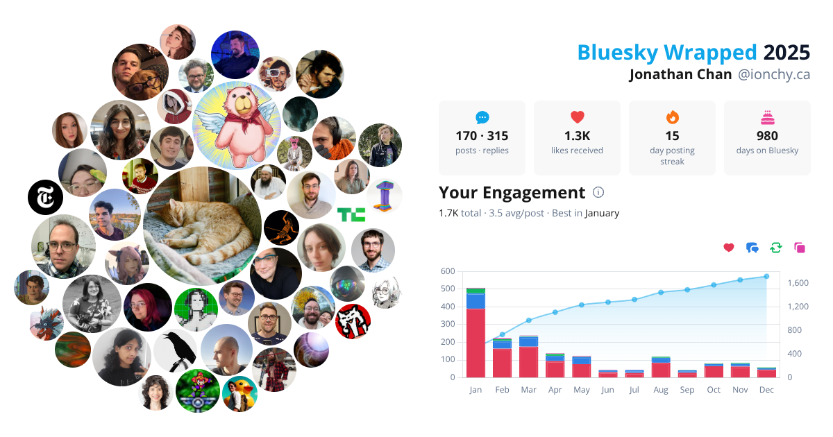 Your Bluesky Wrapped 2025 preview