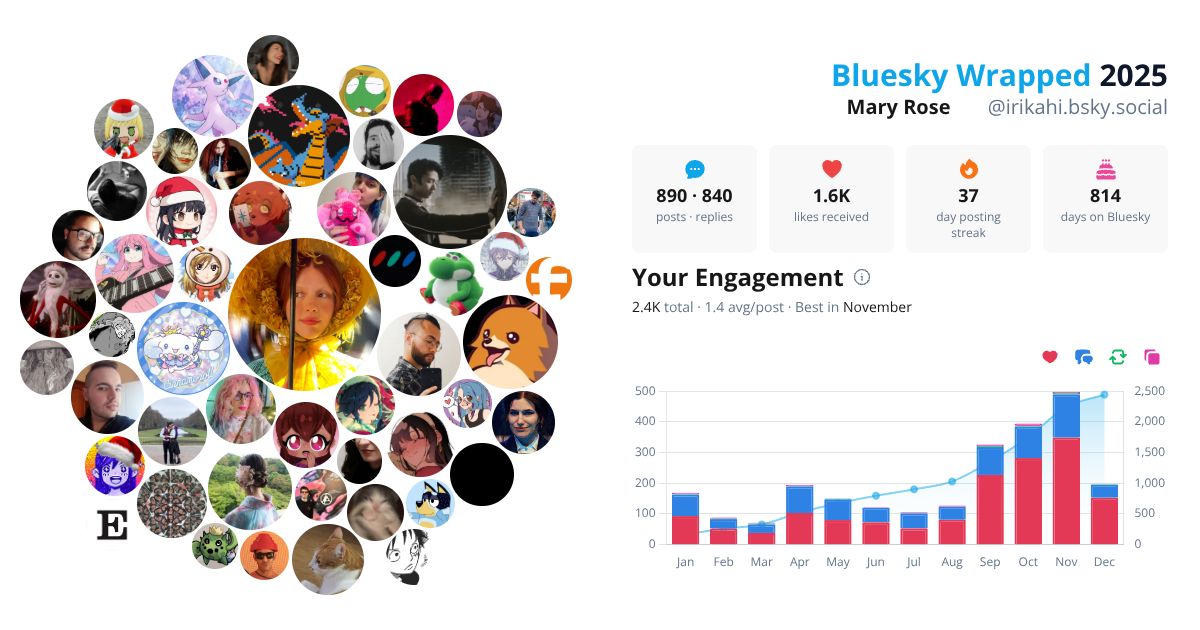 Your Bluesky Wrapped 2025 preview