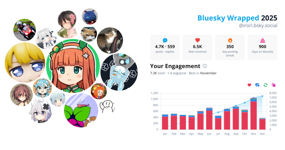 Your Bluesky Wrapped 2025 preview