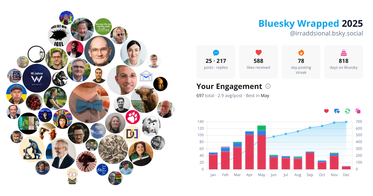 Your Bluesky Wrapped 2025 preview
