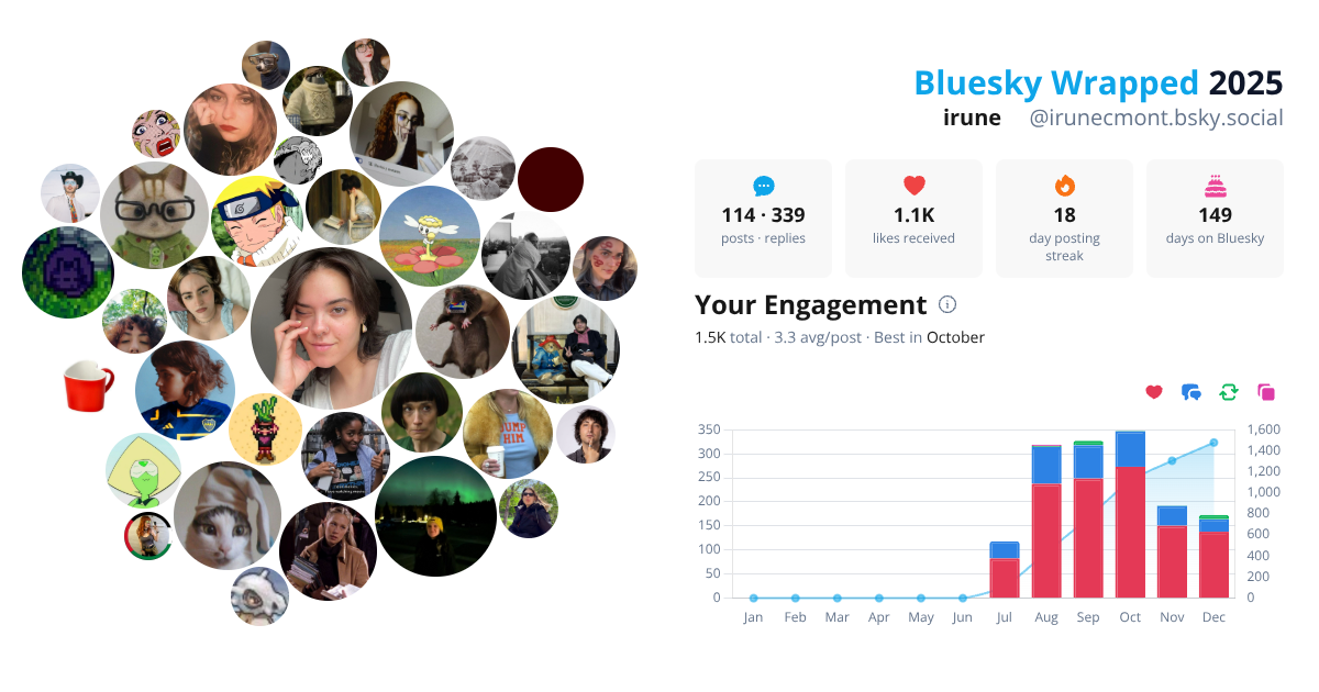 Your Bluesky Wrapped 2025 preview