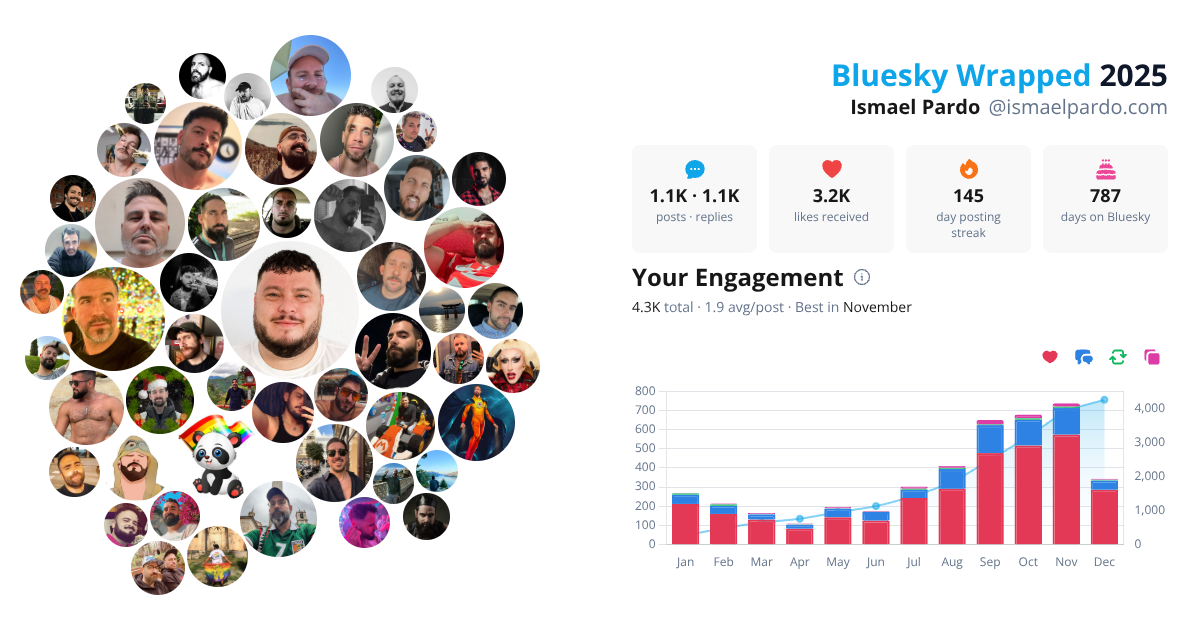 Your Bluesky Wrapped 2025 preview