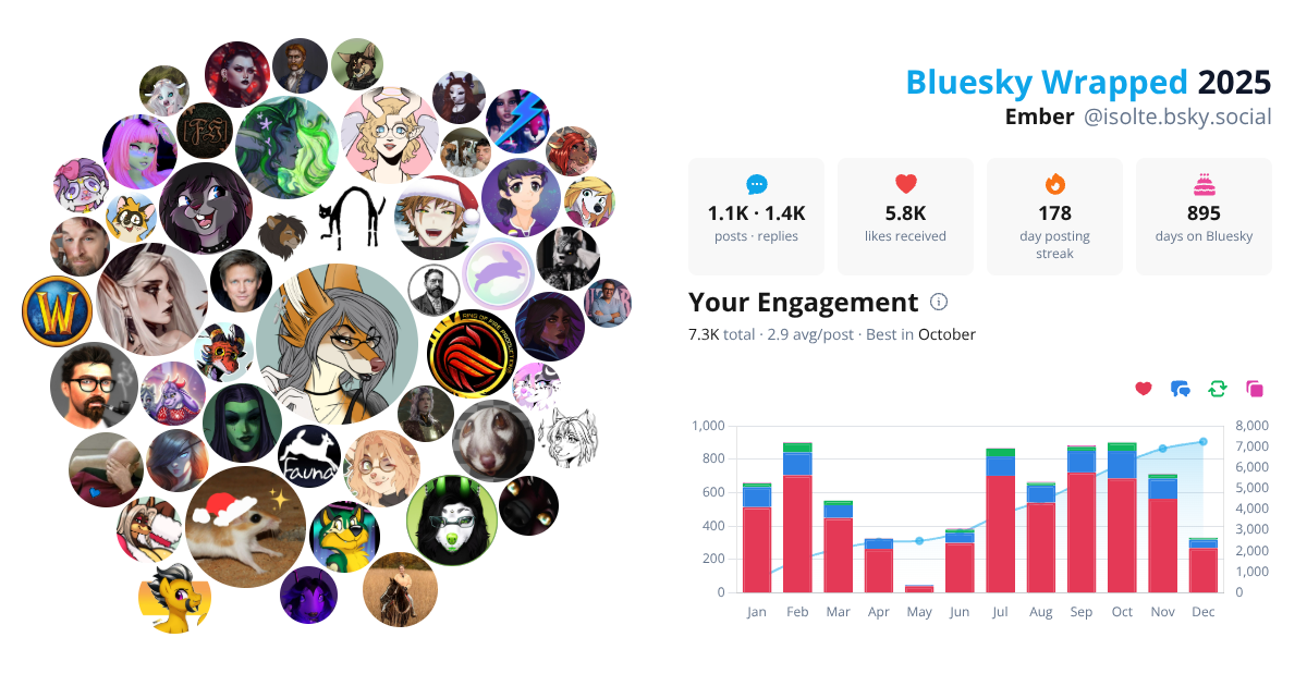 Your Bluesky Wrapped 2025 preview