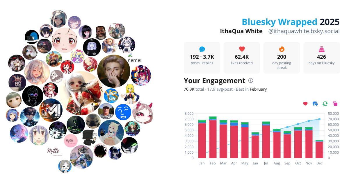 Your Bluesky Wrapped 2025 preview