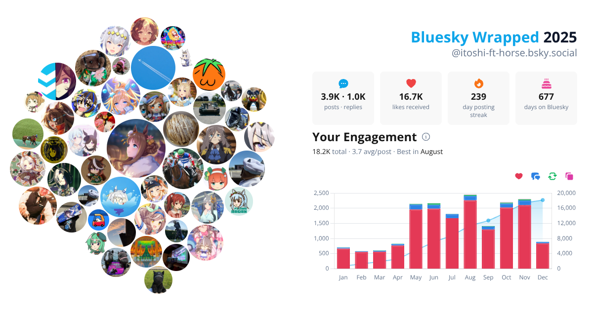 Your Bluesky Wrapped 2025 preview