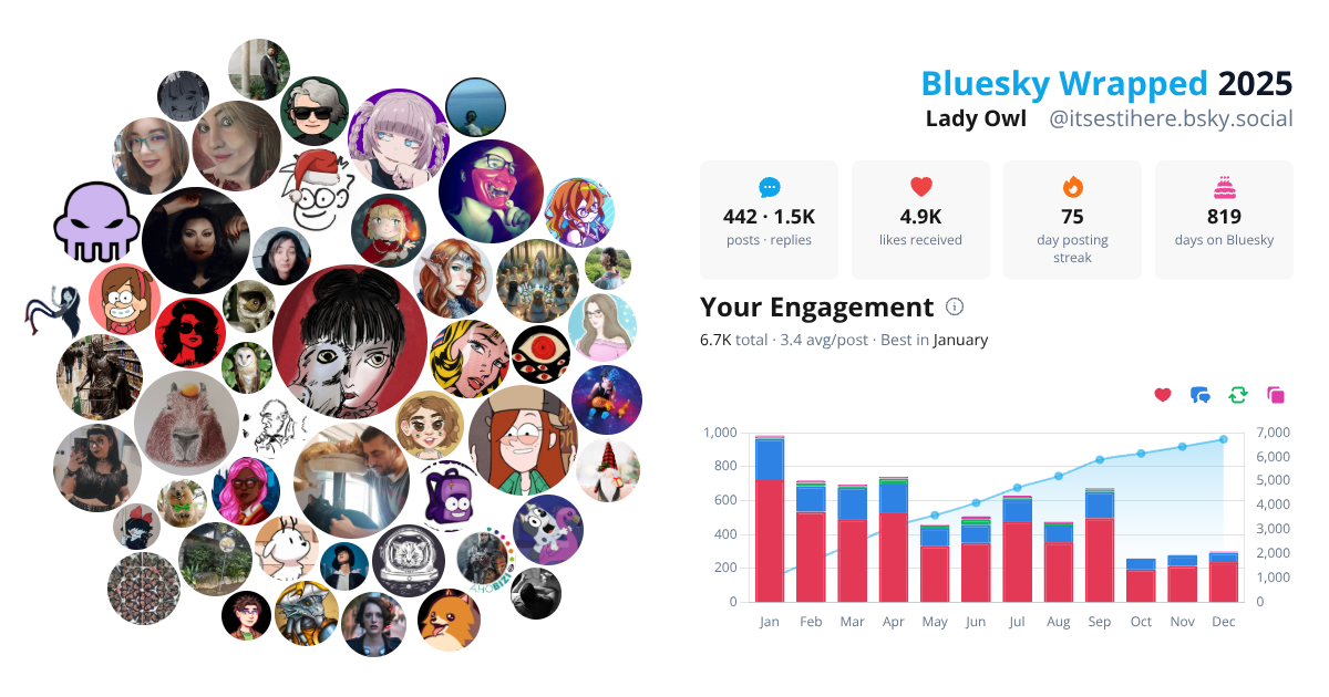 Your Bluesky Wrapped 2025 preview