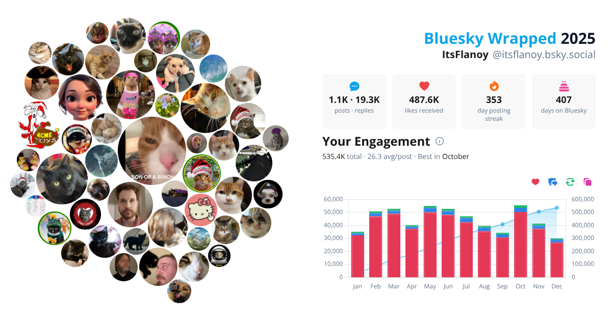 Your Bluesky Wrapped 2025 preview