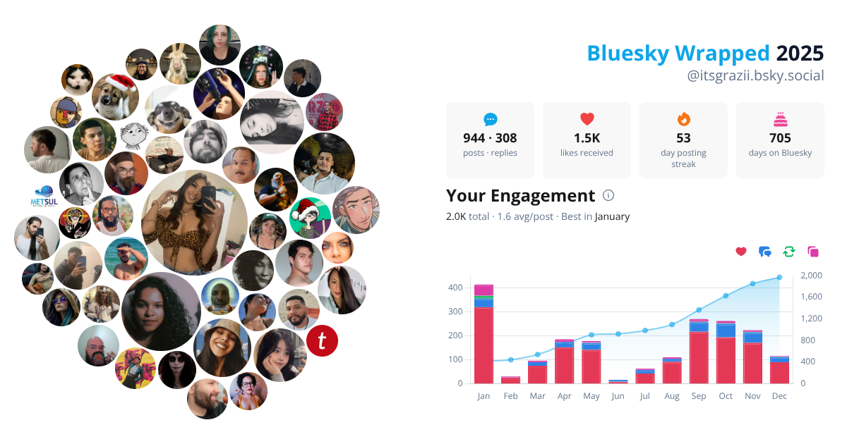 Your Bluesky Wrapped 2025 preview