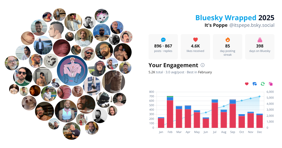 Your Bluesky Wrapped 2025 preview