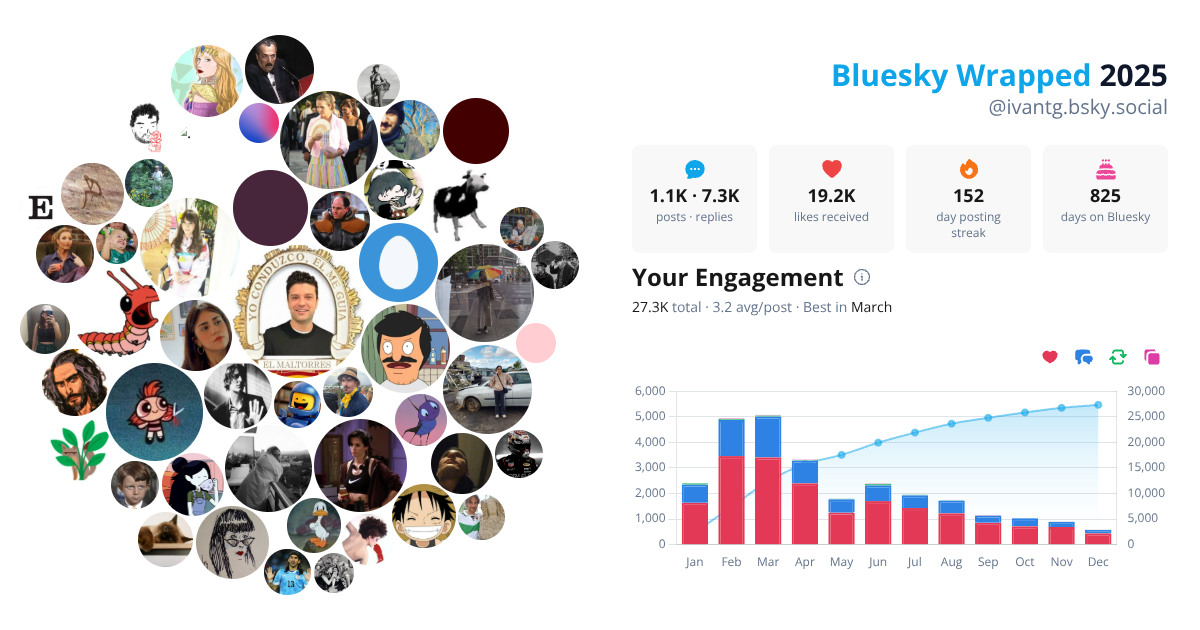 Your Bluesky Wrapped 2025 preview