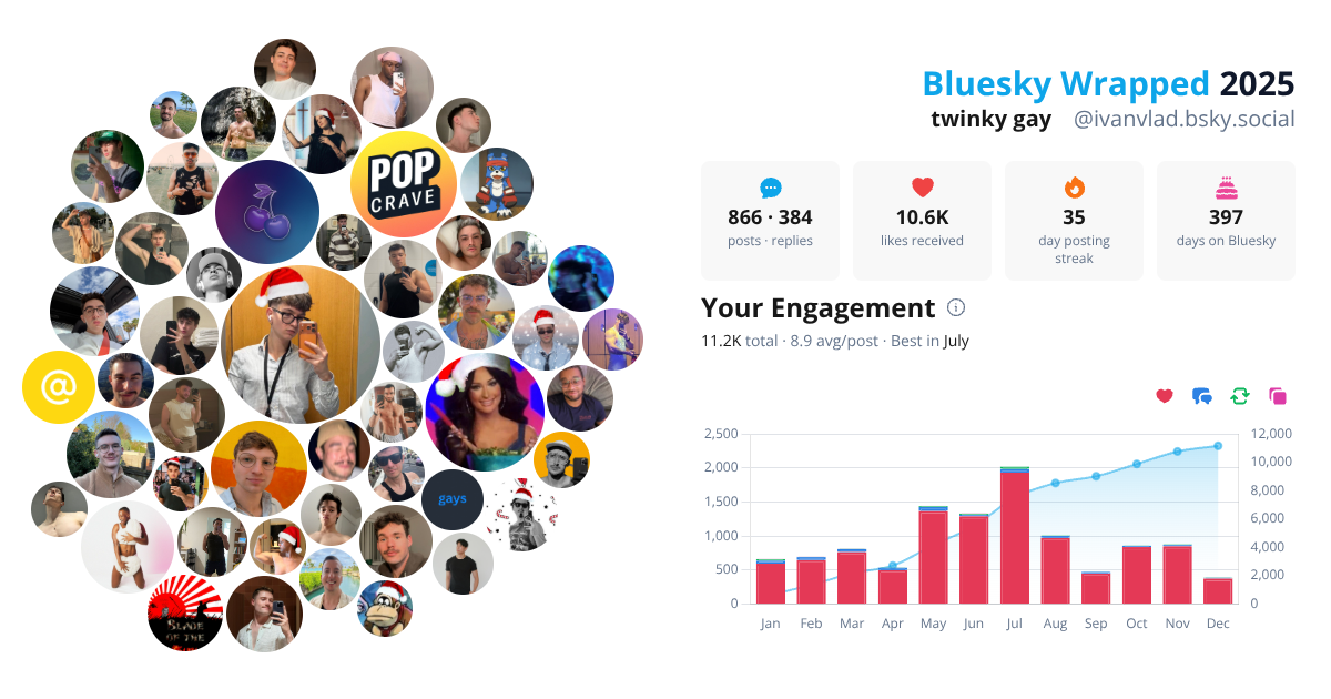 Your Bluesky Wrapped 2025 preview