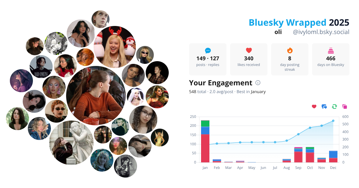 Your Bluesky Wrapped 2025 preview
