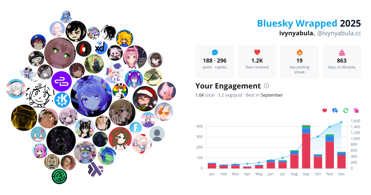 Your Bluesky Wrapped 2025 preview