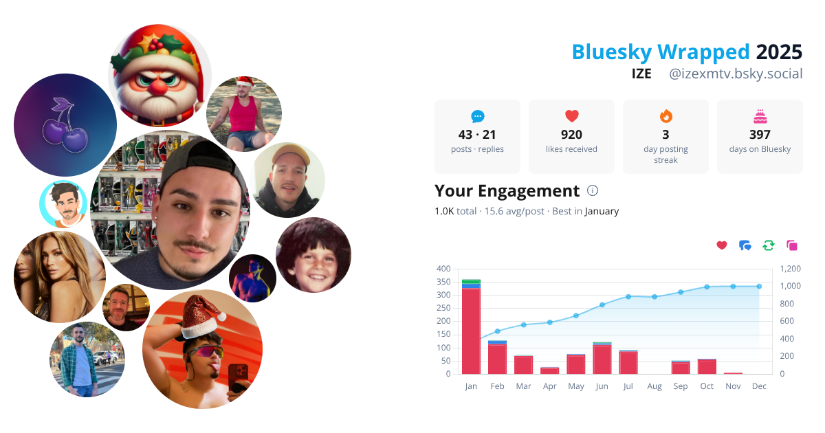 Your Bluesky Wrapped 2025 preview