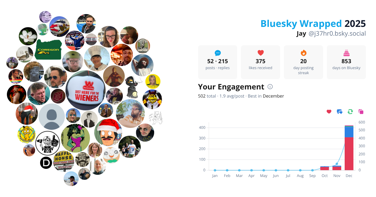 Your Bluesky Wrapped 2025 preview