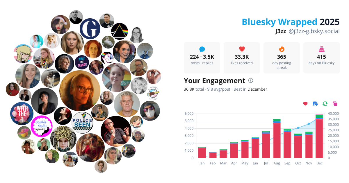 Your Bluesky Wrapped 2025 preview