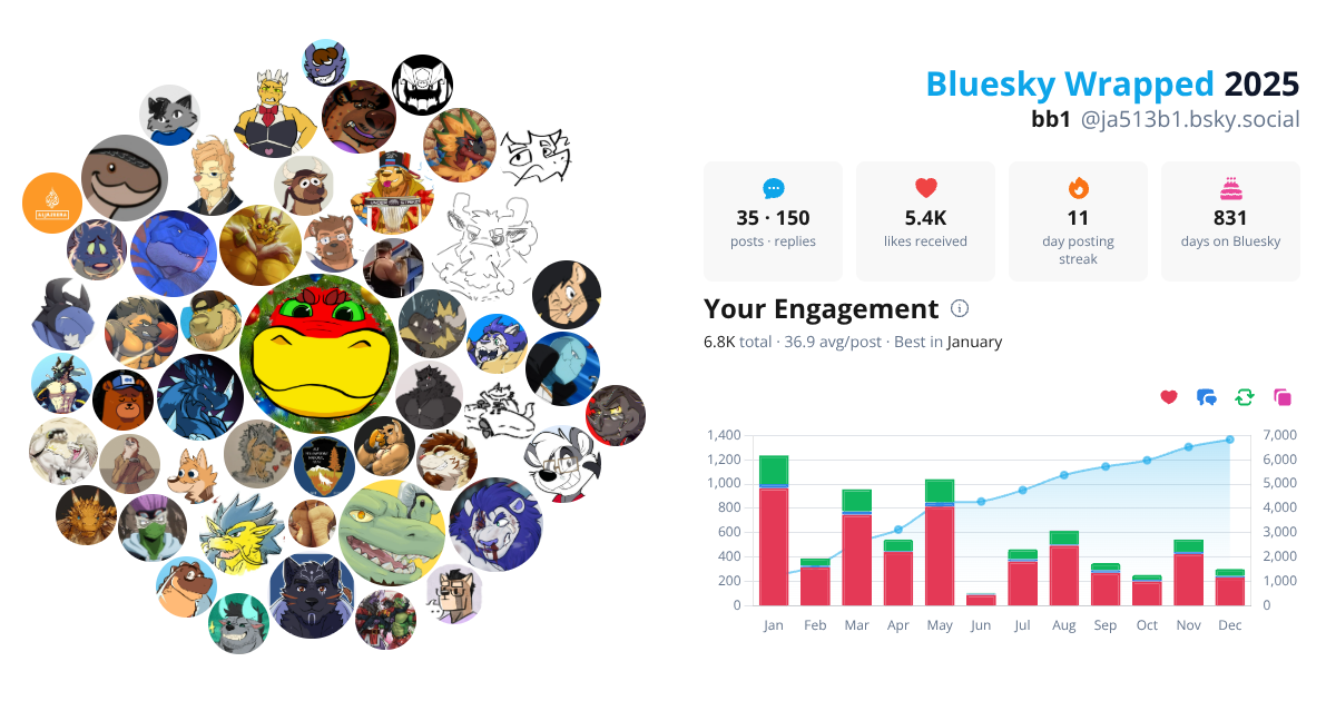 Your Bluesky Wrapped 2025 preview