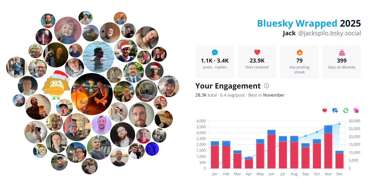 Your Bluesky Wrapped 2025 preview