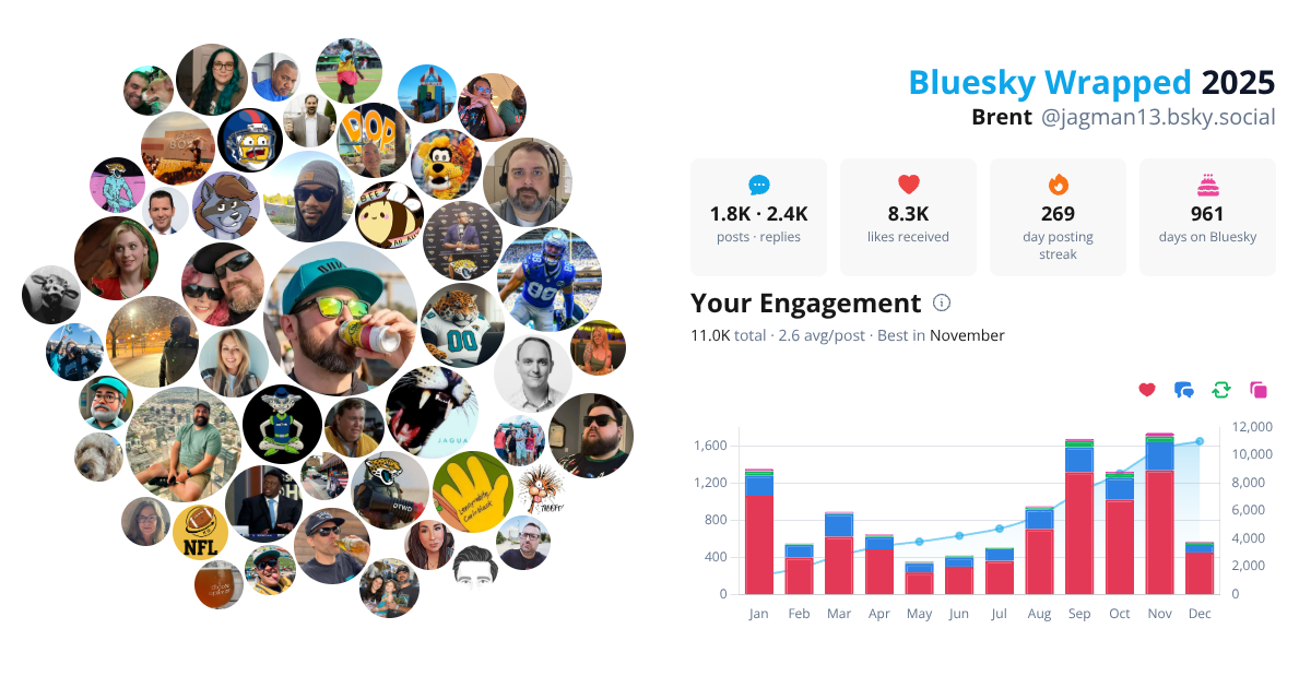 Your Bluesky Wrapped 2025 preview