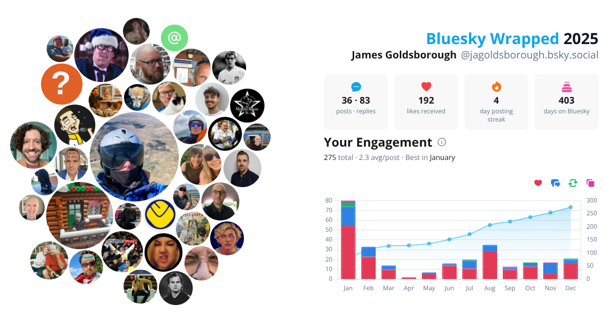 Your Bluesky Wrapped 2025 preview