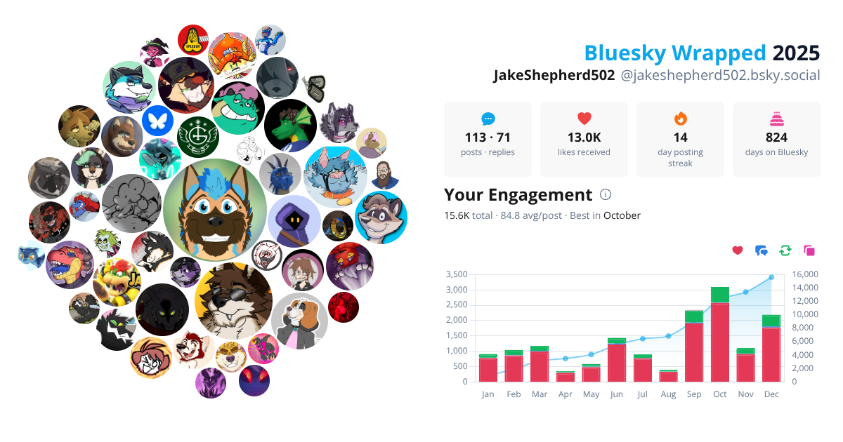 Your Bluesky Wrapped 2025 preview