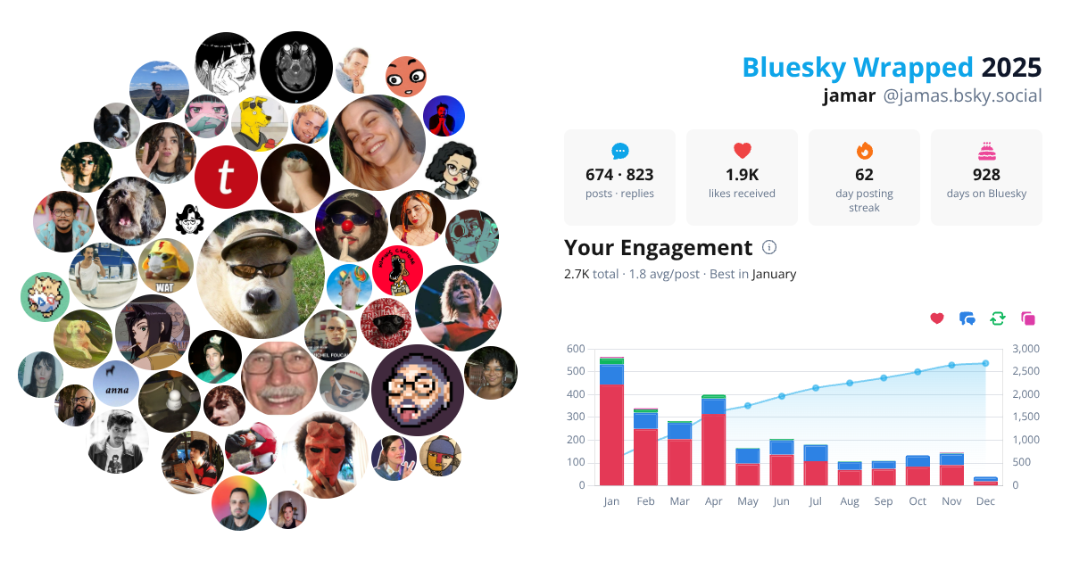 Your Bluesky Wrapped 2025 preview