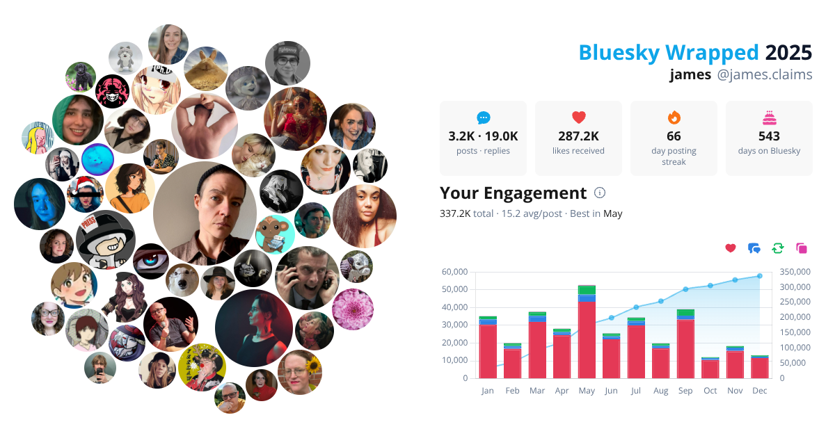 Your Bluesky Wrapped 2025 preview