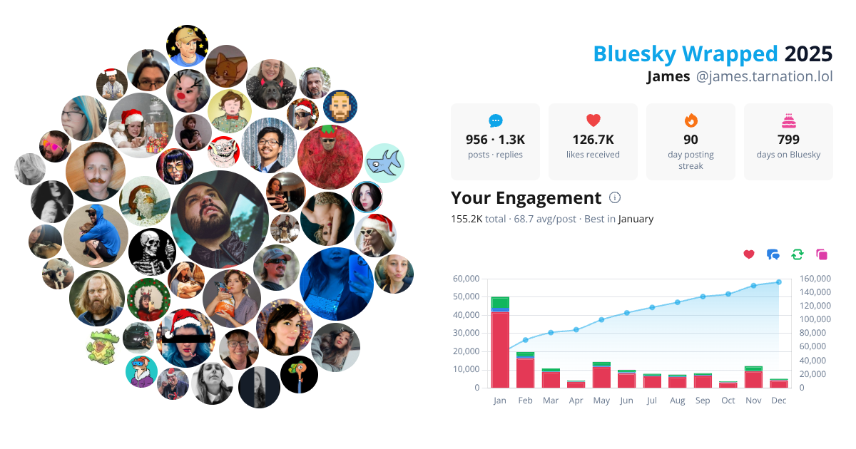 Your Bluesky Wrapped 2025 preview