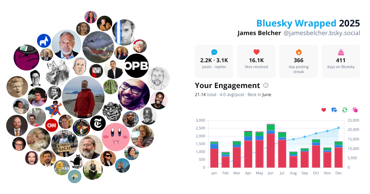 Your Bluesky Wrapped 2025 preview