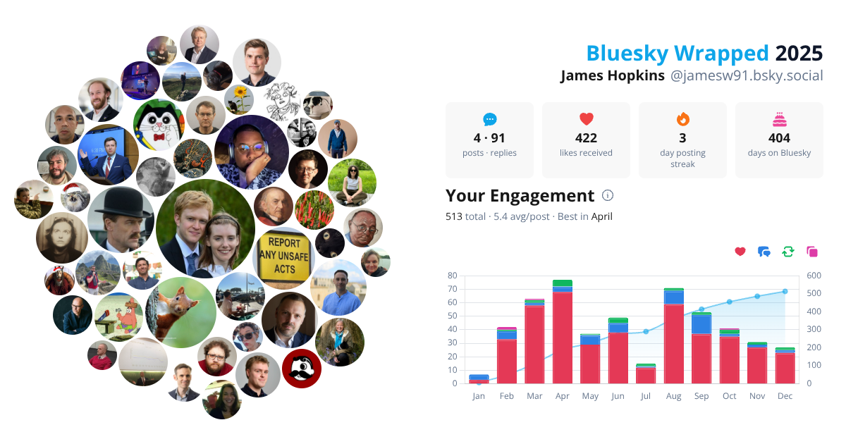 Your Bluesky Wrapped 2025 preview