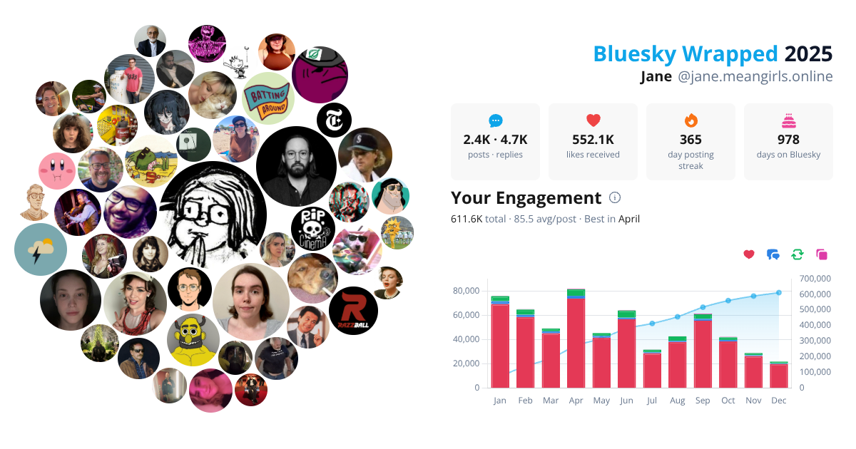 Your Bluesky Wrapped 2025 preview