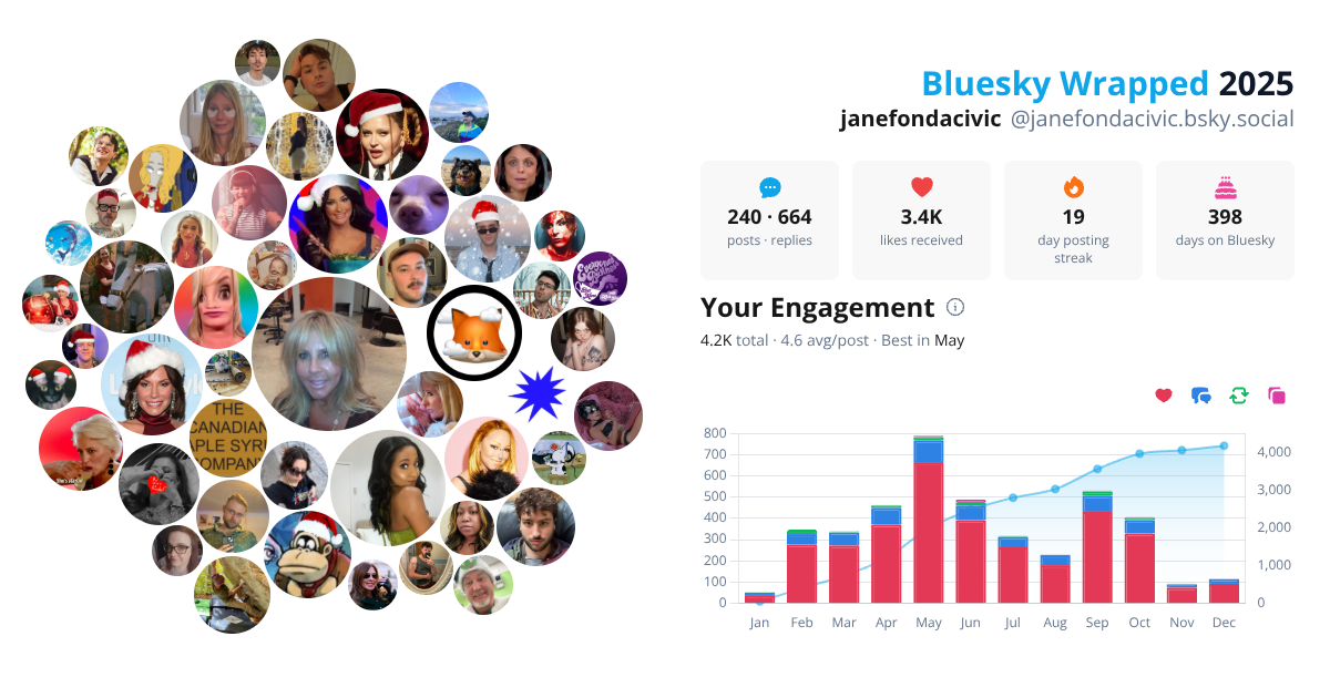 Your Bluesky Wrapped 2025 preview
