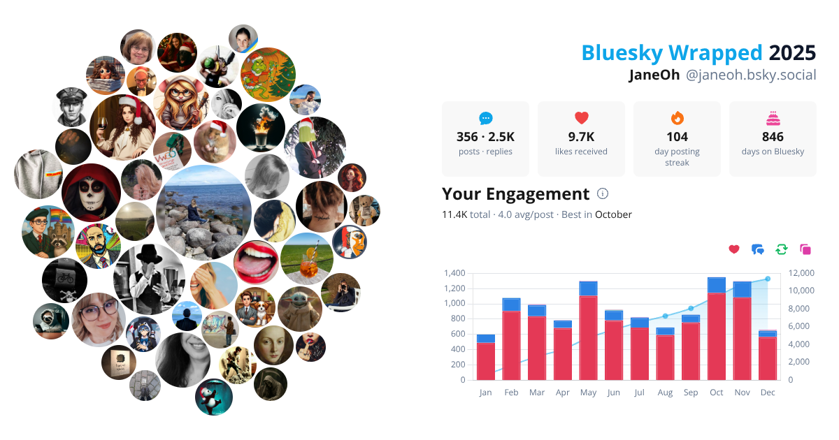 Your Bluesky Wrapped 2025 preview