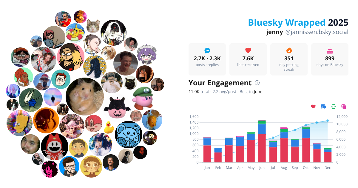Your Bluesky Wrapped 2025 preview