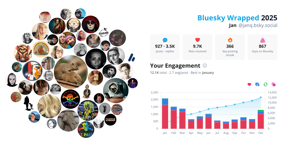 Your Bluesky Wrapped 2025 preview