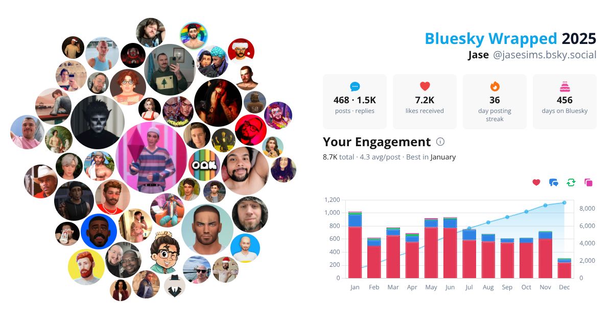 Your Bluesky Wrapped 2025 preview
